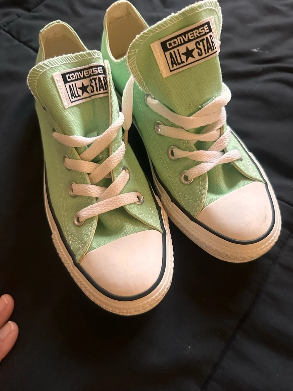Converse Kids Low-Top Canvas Sneakers in Light Green